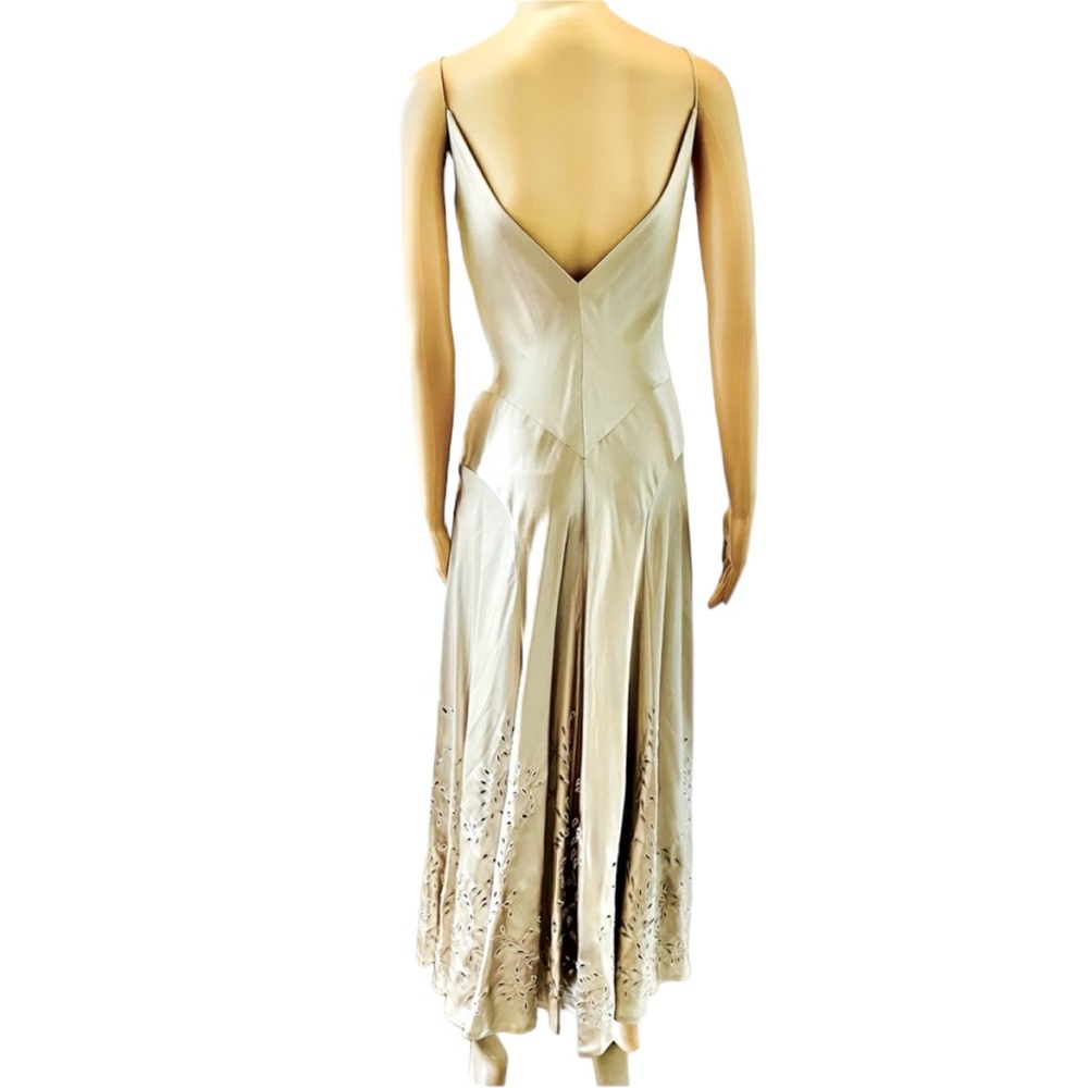 Vintage 90’s CARMEN MARC VALVO Champagne Satin Slinky Perfection A Bias 4 - Picture 3 of 5